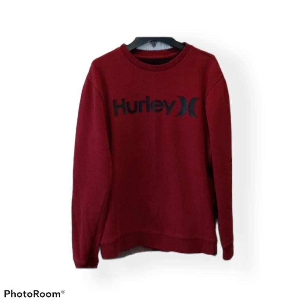 Hurley men's medium sweatshirt burgundy speckled